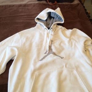 Size M air Jordan white hoodie