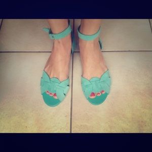 Mint green women's flats