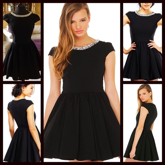 ❌SOLD Black Party Mini Dress Cocktail LBD Prom - Picture 4 of 4