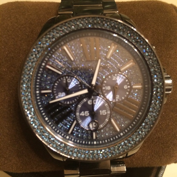 MK6097 Wren Chrono Blue Crystal Watch
