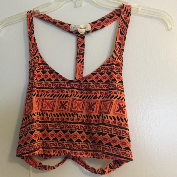 Aztec print crop top
