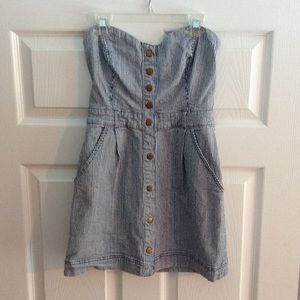 Forever 21 Strapless Pinstripe dress