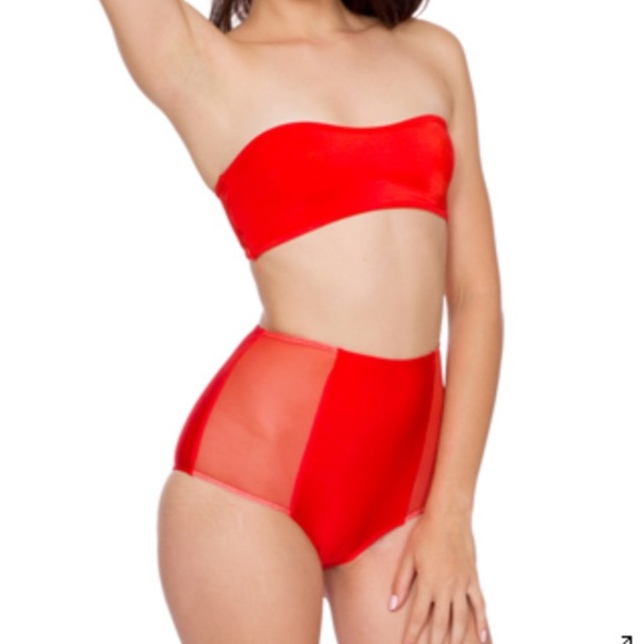 NWOT American Apparel mesh high waisted swim