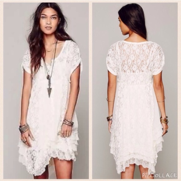 Free People Dresses & Skirts - NEW!  Free People Prairie Ruffle dress in ivory