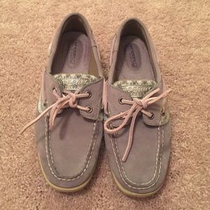 Grey Patterned Sperrys