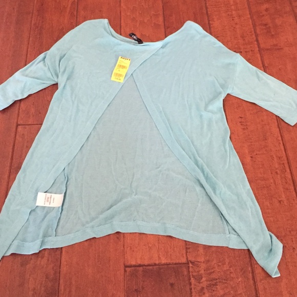 Blue open back tshirt