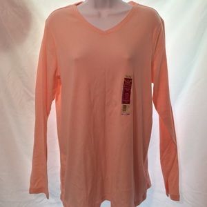 Long sleeve peach tee