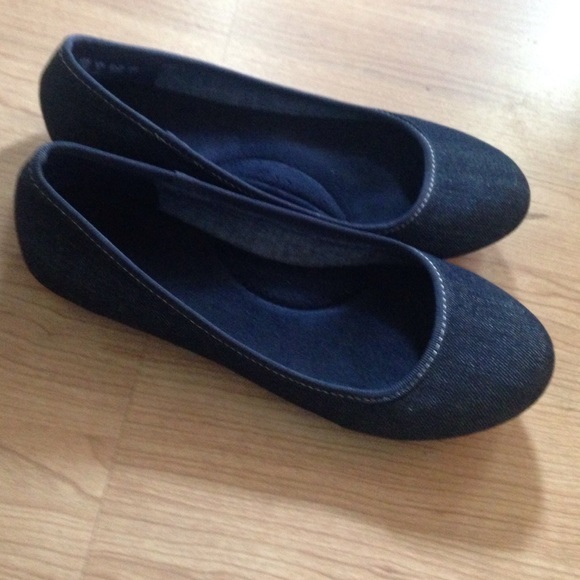 Denim colored flats