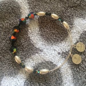 Black and Silver Alex & Ani Swarovski beads