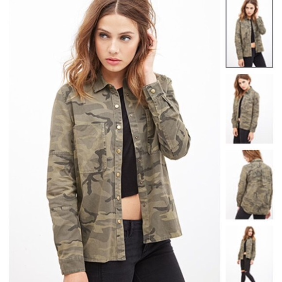 Forever 21 Camouflage Utility Jacket