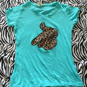 Crooks n Castles Teal/Animal Print Shirt