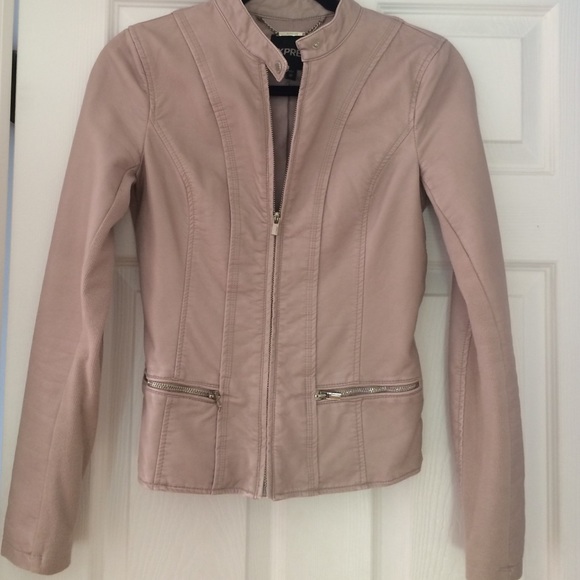 Express Jackets & Blazers - Express Leather Beige Jacket
