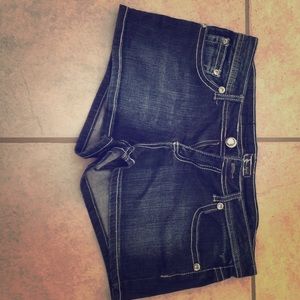 Dark blue jean shorts