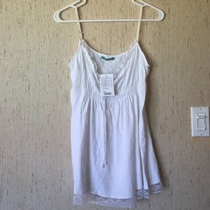 Velvet White Lacy Cami