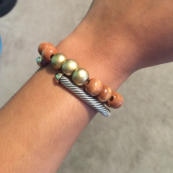 Jumbo Wood Stackable Bracelet Handmade