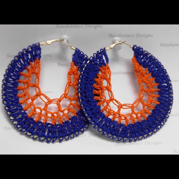 Crochet Hoop Earrings