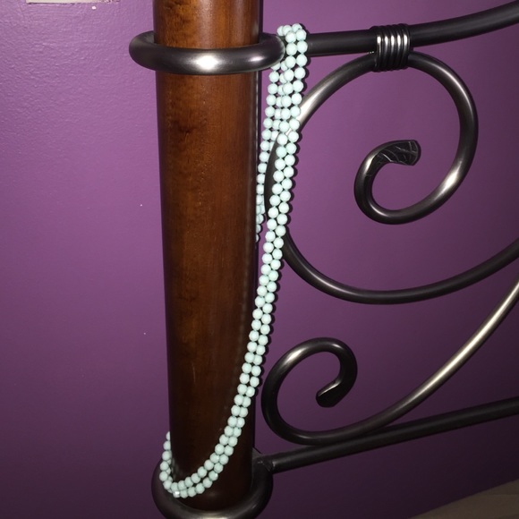 Blue beaded necklace