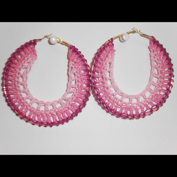 Crochet Hoop Earrings