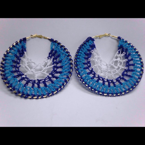 Crochet Hoop Earrings