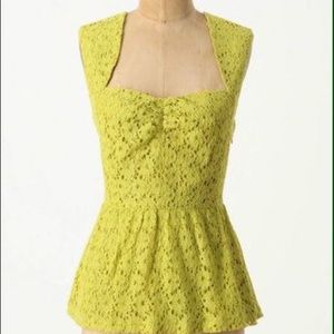 Anthropologie Girls From Savoy Dantela top