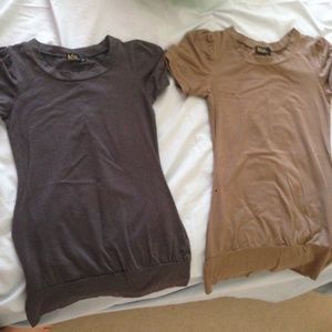 Two tunic tops