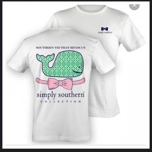 🐳Simply Southern Whale Bow tie Top Shirt 🐳