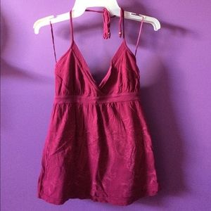 Dark pink halter top