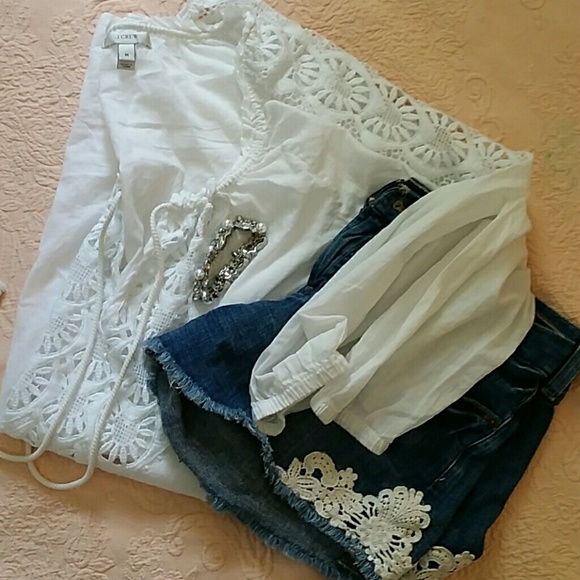 Jcrew white tunic/cover up