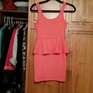 Peplum bodycon dress