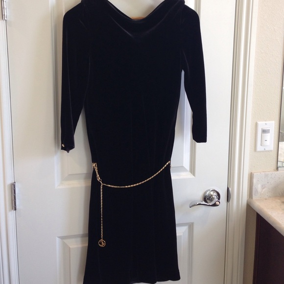 juicy couture black velvet dress