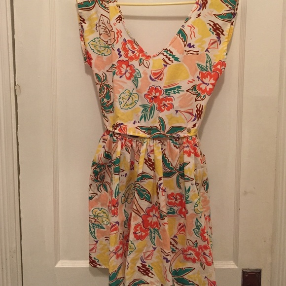 Two piece co-ord tropical dress