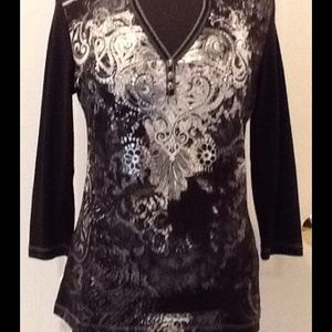 Blue Canyon 3/4 sleeve top