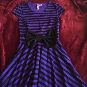 Black and purple striped dress