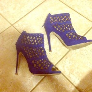 Royal Blue Cage Booties