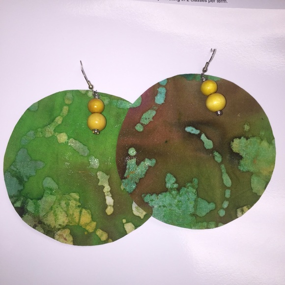 Batik Fabric Earrings