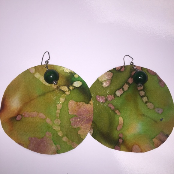 Batik Fabric Earrings