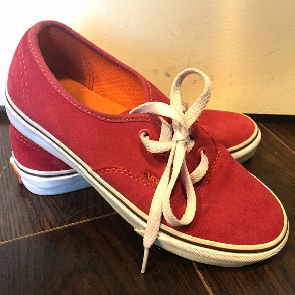 Vans Shoes - Red Suede Vans - Women's 5.5