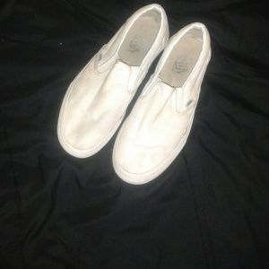 White slip-on vans
