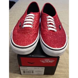 Glittery red Vans