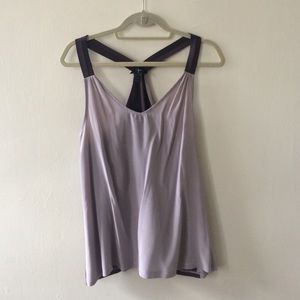 Beautiful silk two-tone purple top
