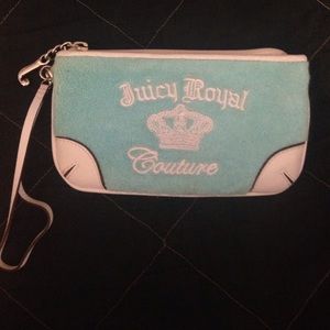 Baby blue juicy couture clutch/wallet purse