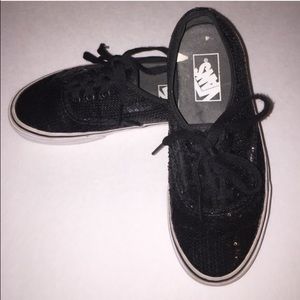 Black Sequined Vans