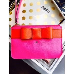 Kate Spade bow wristlet