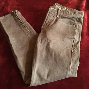 Brown ankle length denim pants