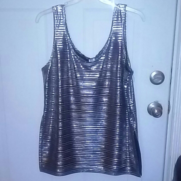 NWT Silver Shimmer Tank/Shirt