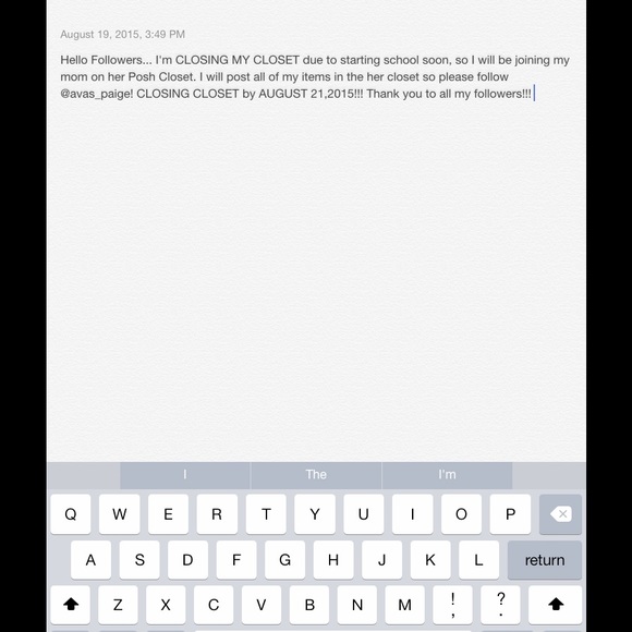 CLOSING CLOSET!!! Follow me @avas_paige THANK YOU