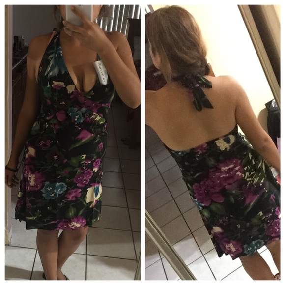 Black Floral Violet Purple Sexy Dress Fall Little