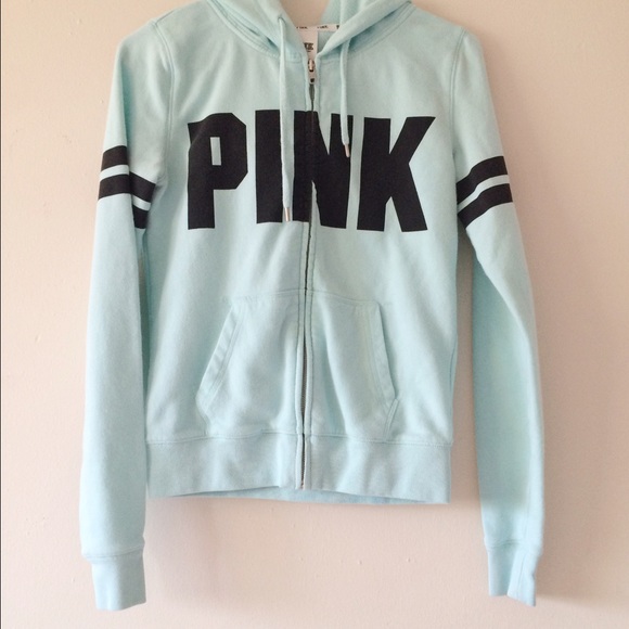 Vs pink mint zip hoodie