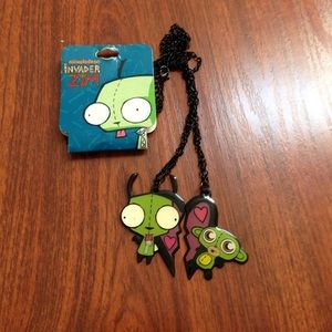 Invader Zim Couple/ Friendship Necklace