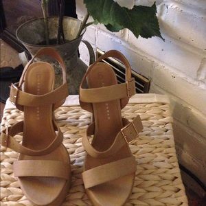 Nude platform sandals